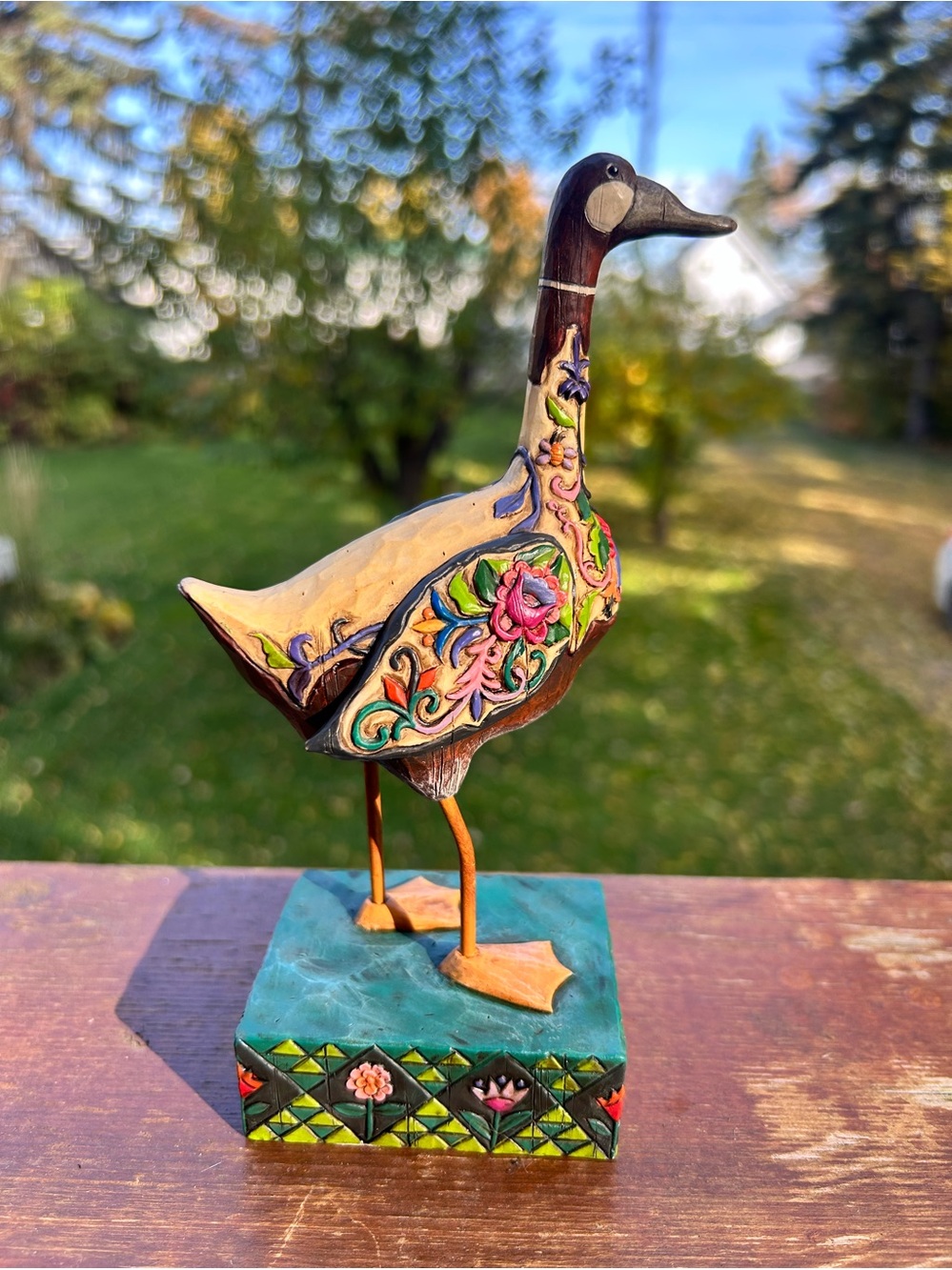 Vintage Jim Shore Heartwood Creek "Lady of the Lake" Canada Goose Figurine relea